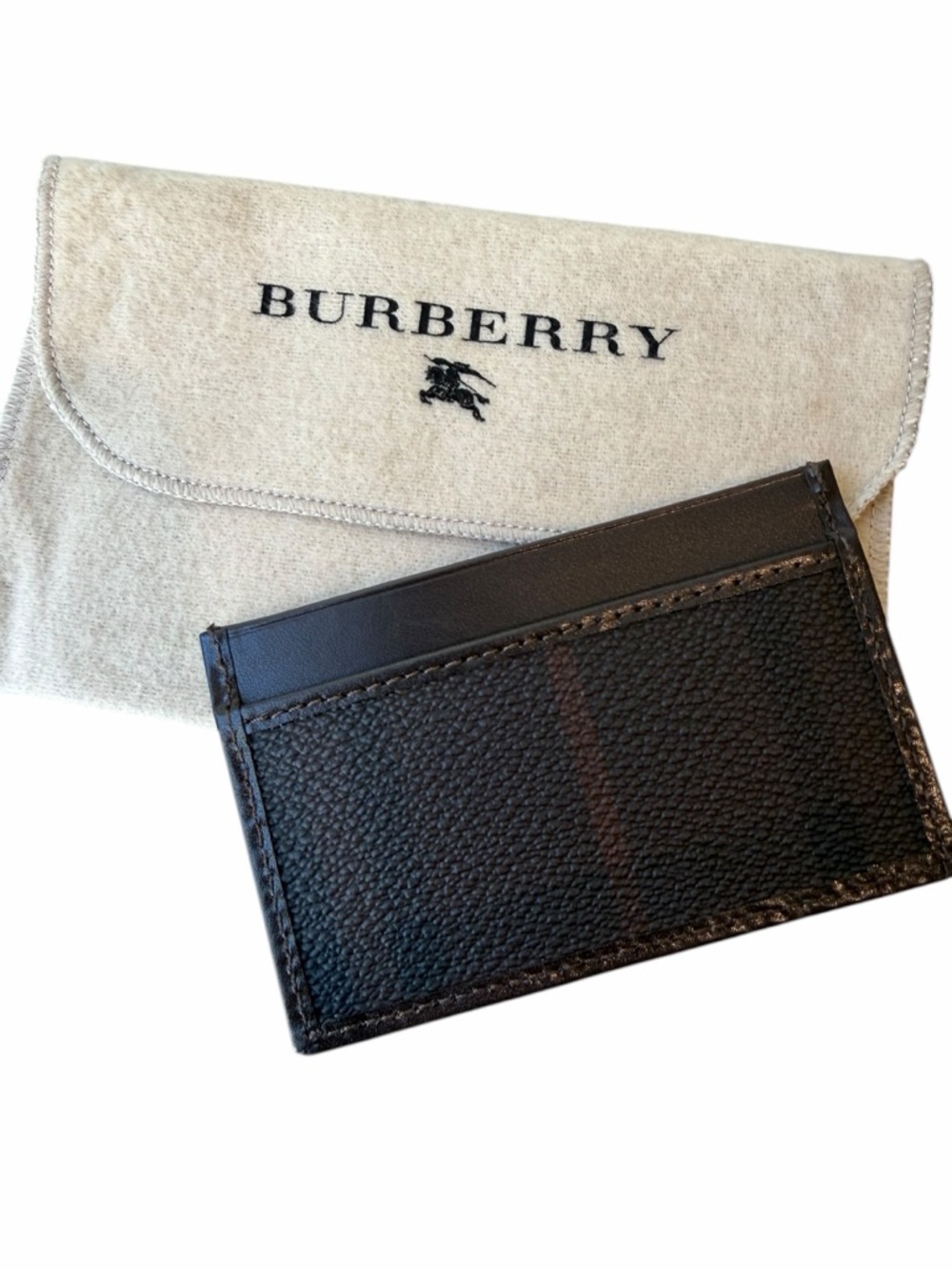 Burberry London Slim Card Holder Wallet Italy w/ Dust Bag - Picture 4 of 5